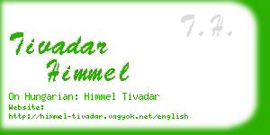 tivadar himmel business card